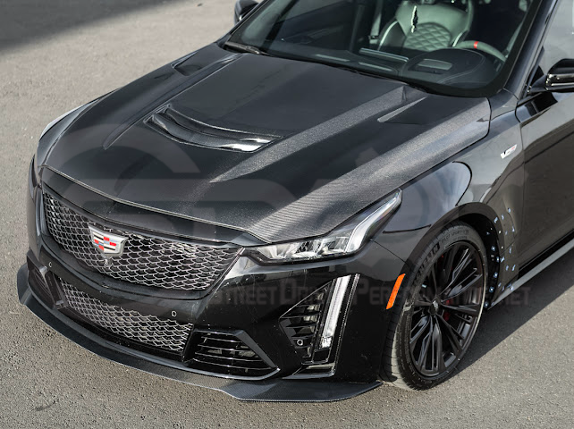 2022-PRESENT CADILLAC CT5-V BLACKWING SEDAN | FACTORY STYLE CARBON FIBER FRONT LIP SPLITTER GROUND EFFECTS